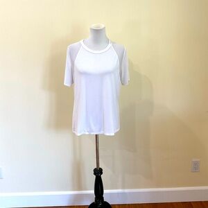 Women's Love and Promises White Short  Sleeve Top